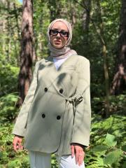 yan bağlamalı ceket mint