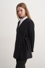 yan bağlamalı ceket siyah 2