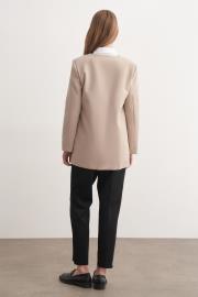 yan bağlamalı ceket bej 4