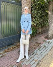 yan bağlamalı ceket bebe mavi 3