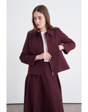 elyse trenç takım bordo 3