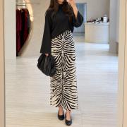 mariela desenli etek zebra