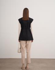 ön cepli bağlamalı yelek siyah 4