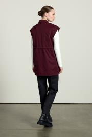 ön cepli bağlamalı yelek bordo 4