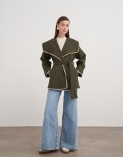 şal yaka kap haki 3