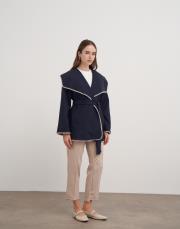 şal yaka kap lacivert