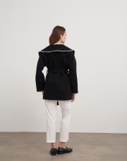 şal yaka kap siyah 4