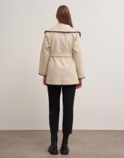 şal yaka kap bej 4