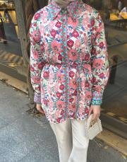 floral desenli gömlek mavi 3