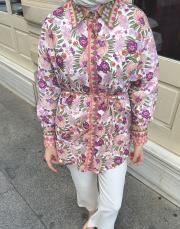 floral desenli gömlek pembe 4