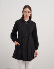 fermuarlı yağmurluk siyah