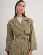 basic trençkot soft yeşil
