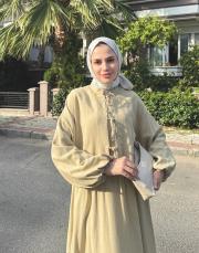 bağlama detaylı etekli takım soft yeşil