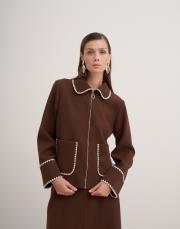 çoban dikişli etekli takım acı kahve 2