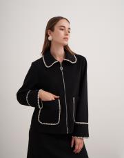 çoban dikişli etekli takım siyah 3