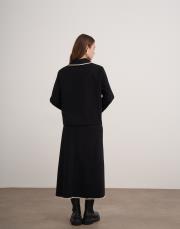 çoban dikişli etekli takım siyah 4