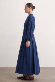 pile detaylı basic elbise lacivert 2