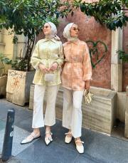 balon kol tunik yeşil 3