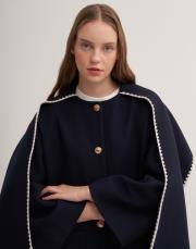 pelerinli kaşe ceket lacivert 2