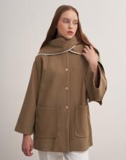 pelerinli kaşe ceket yağ yeşili 2