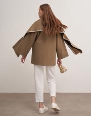 pelerinli kaşe ceket yağ yeşili 4