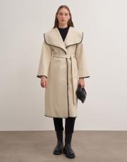 uzun çoban dikişli kaşe kaban bej 2