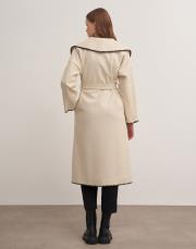 uzun çoban dikişli kaşe kaban bej 5