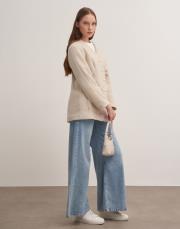 inci düğmeli köyün tüyü ceket bej 2