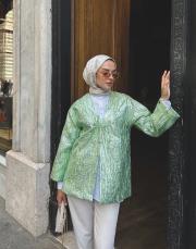 jakar kumaş ceket su yeşili 2