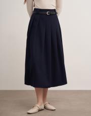 kemerli etek lacivert 3