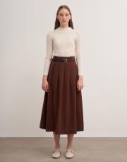 kemerli etek kahverengi