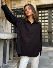 oversize gömlek siyah