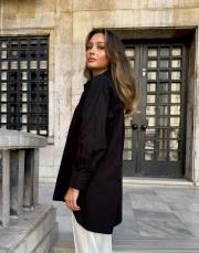 oversize gömlek siyah 2