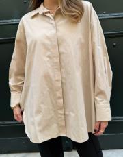 oversize gömlek bej 4
