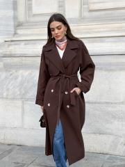 uzun trençkot acı kahve 2