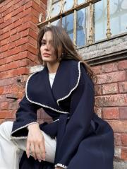 uzun kaşe kap lacivert