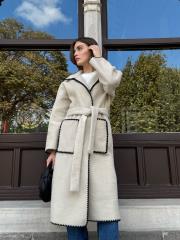 uzun kaşe kap bej 2