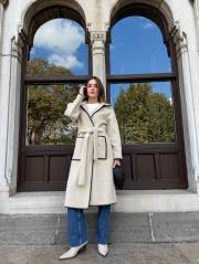 uzun kaşe kap bej 4