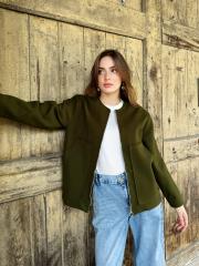 kısa kaşe ceket haki 3