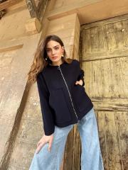 kısa kaşe ceket lacivert