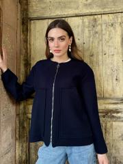 kısa kaşe ceket lacivert 2