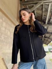 kısa kaşe ceket siyah