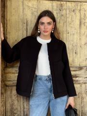 kısa kaşe ceket siyah 3