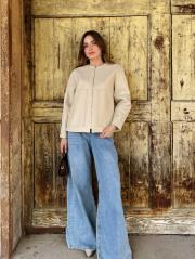 kısa kaşe ceket bej 3