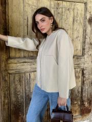 kısa kaşe ceket bej 4