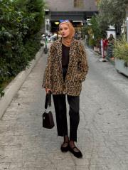 leopar desenli ceket leopar